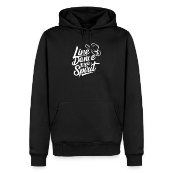 Line Dance Spirit - Männer Premium Bio Hoodie - Schwarz - Vorne - Nico (187cm)