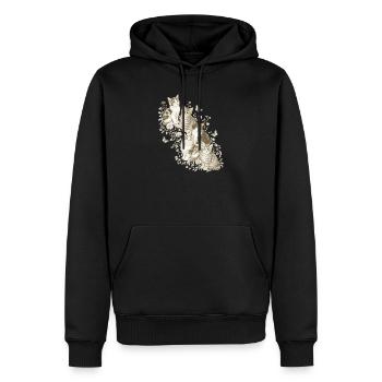 Kätzchennatur - Männer Premium Bio Hoodie - Schwarz - Vorne - Nico (187cm)