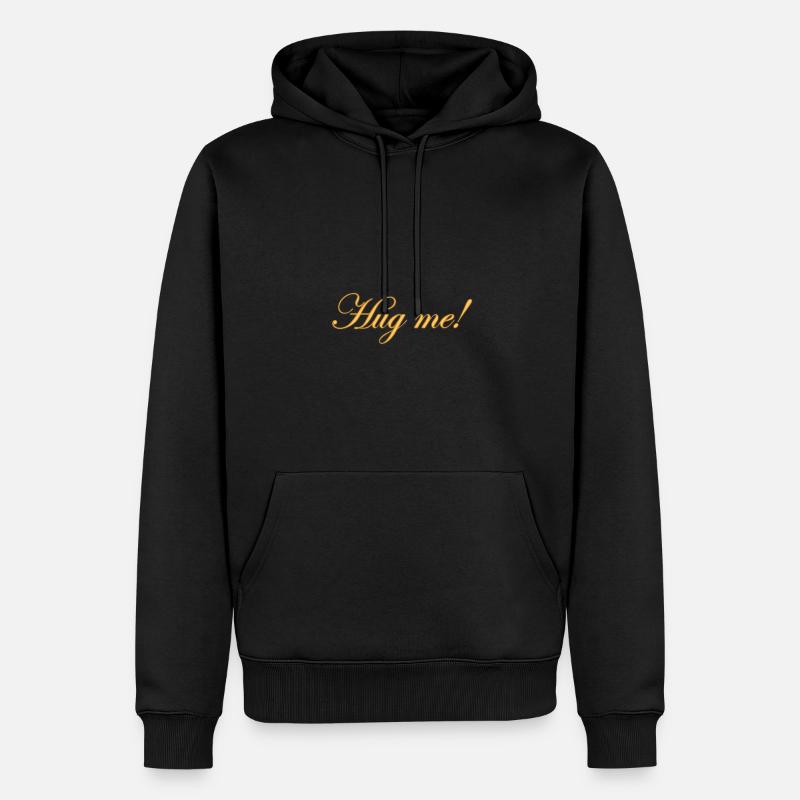 Umarme mich! - Männer Premium Bio Hoodie - Schwarz