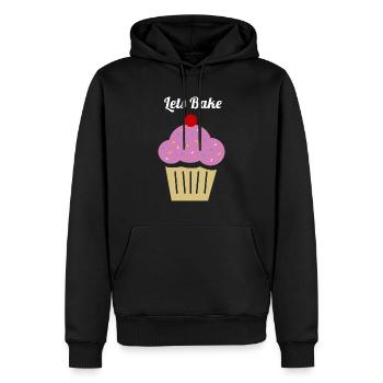 lets bake cake - Men’s Premium Organic Hoodie - black - Front - Nico (187cm)
