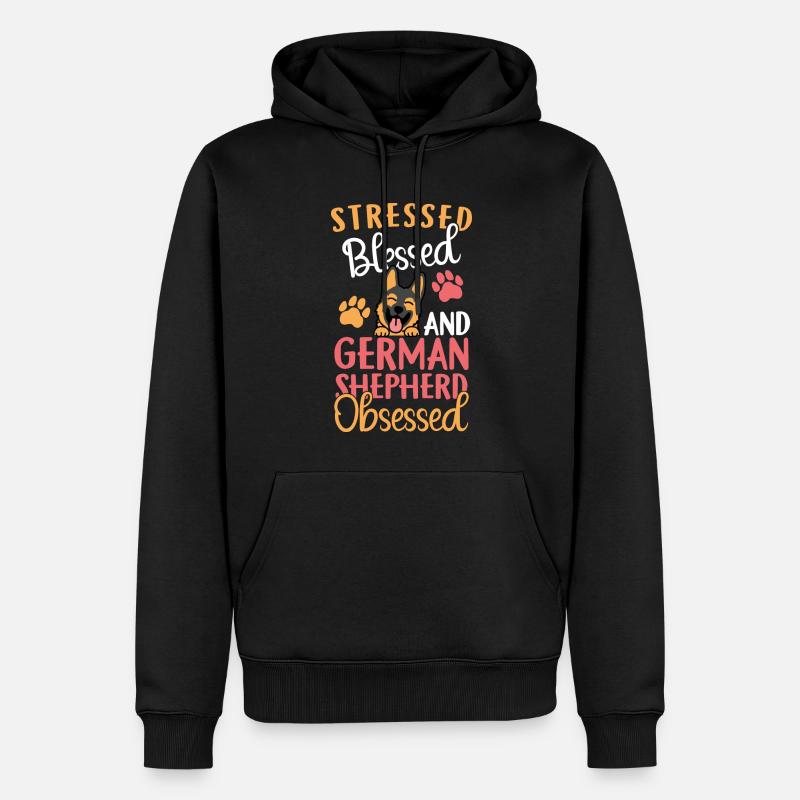 Blessed German Shepherd Obsessed - Men’s Premium Organic Hoodie - black