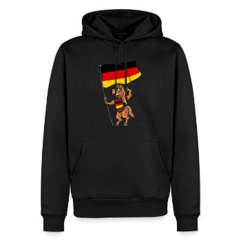 Deutsches Fan Pferd - Männer Premium Bio Hoodie - Schwarz - Vorne - Nico (187cm)