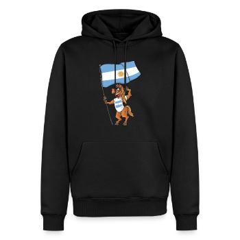 Fan Horse Argentina - Men’s Premium Organic Hoodie - black - Front - Nico (187cm)