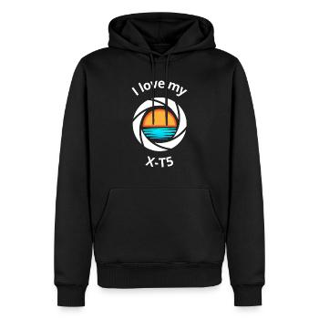 I love my X-T - Sweat à capuche Premium bio Homme - noir - Devant - Nico (187cm)