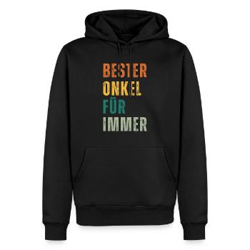 Witziges Onkel T-Shirt Designs als Geschenkidee - Männer Premium Bio Hoodie - Schwarz - Vorne - Nico (187cm)