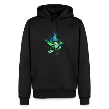 Organspendesymbol - Männer Premium Bio Hoodie - Schwarz - Vorne - Nico (187cm)