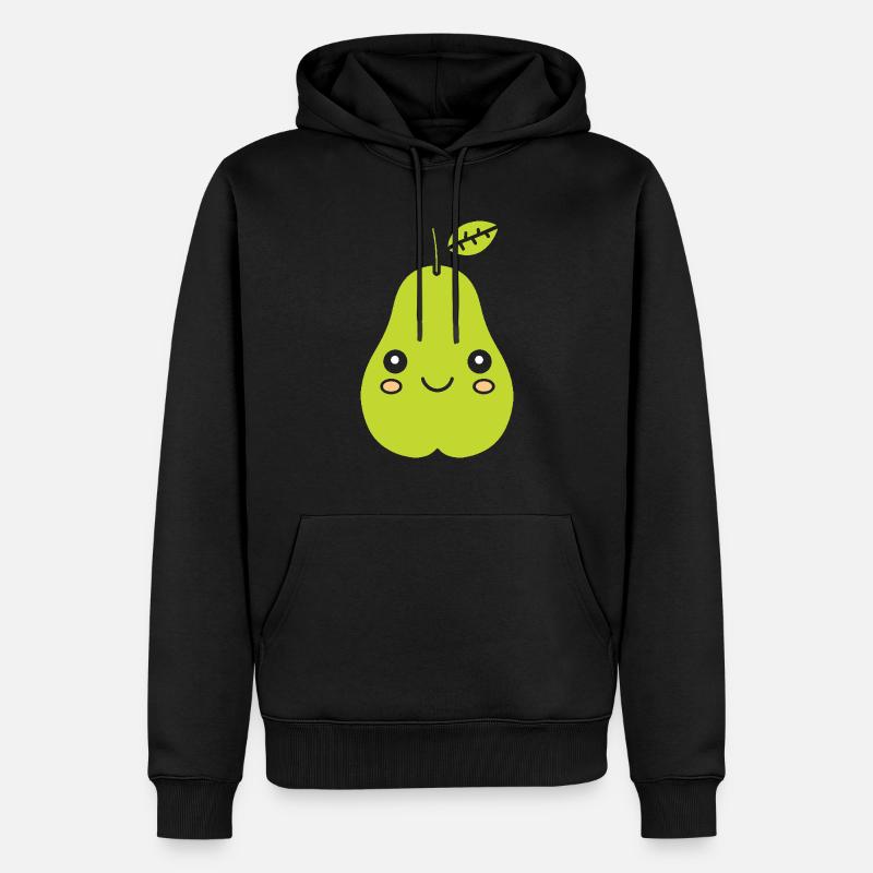 Birne - Männer Premium Bio Hoodie - Schwarz