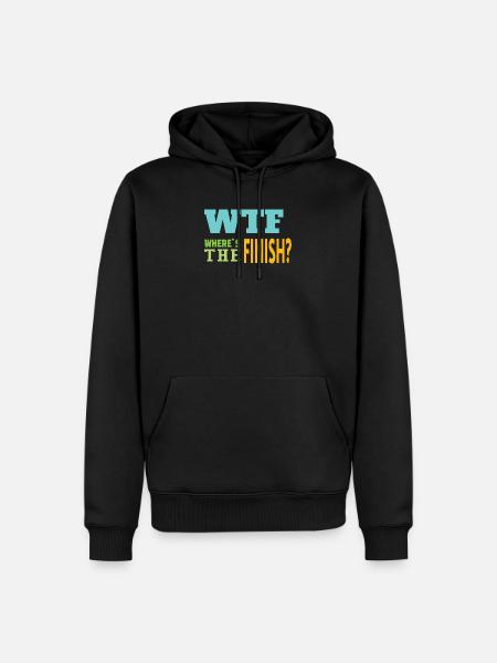 RUNNING: Where's The Finish - Men’s Premium Organic Hoodie - black