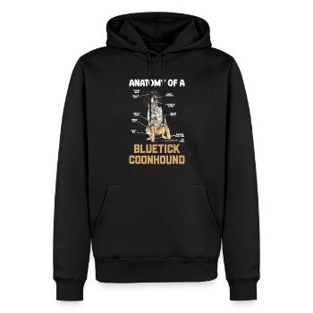 Bluetick Coonhound Gift Funny Saying - Men’s Premium Organic Hoodie - black - Front - Nico (187cm)