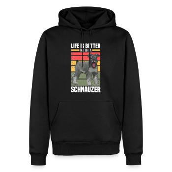 Schnauzer dog breed - Men’s Premium Organic Hoodie - black - Front - Nico (187cm)