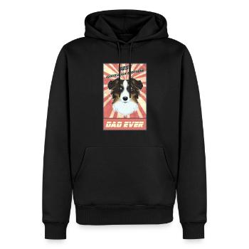 Meilleur père berger australien jamais australien - Sweat à capuche Premium bio Homme - noir - Devant - Nico (187cm)