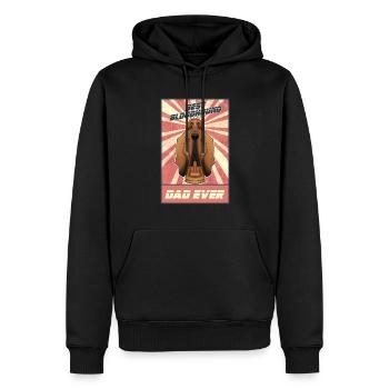 Meilleur papa limier de tous les temps I Bloodhound Lover - Sweat à capuche Premium bio Homme - noir - Devant - Nico (187cm)