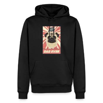 Best Pug Dad Ever I Pug Lover - Männer Premium Bio Hoodie - Schwarz - Vorne - Nico (187cm)