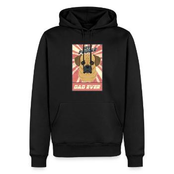 Meilleur père Puggle Ever I Puggle Lover - Sweat à capuche Premium bio Homme - noir - Devant - Nico (187cm)