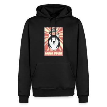 Best Siberian Husky Mom Ever I Husky Lover - Männer Premium Bio Hoodie - Schwarz - Vorne - Nico (187cm)