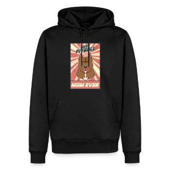 Meilleure maman Pitbull Ever I Pitbull Lover - Sweat à capuche Premium bio Homme - noir - Devant - Nico (187cm)