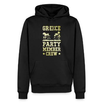 Greece Party Crew - Men’s Premium Organic Hoodie - black - Front - Nico (187cm)