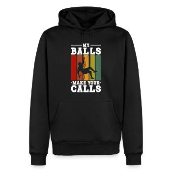 Industriekletterer Beruf | Turmbesteiger Geschenke - Männer Premium Bio Hoodie - Schwarz - Vorne - Nico (187cm)