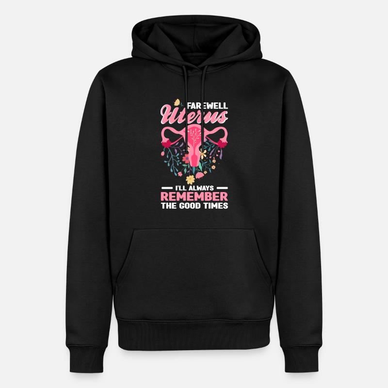 Gebärmutterentfernung - Männer Premium Bio Hoodie - Schwarz
