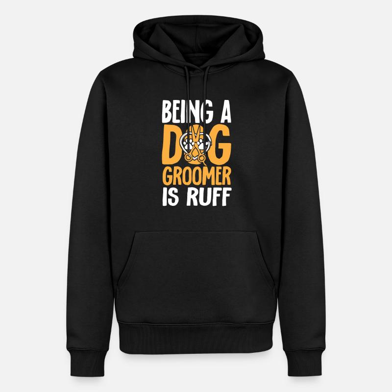 Salon de coiffure pour chiens - Sweat à capuche Premium bio Homme - noir