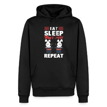 Eat Sleep Magic Tricks Repeat Illusionist - Männer Premium Bio Hoodie - Schwarz - Vorne - Nico (187cm)