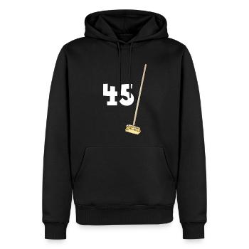 45 Besen Geschenk Idee Papa Mama - Männer Premium Bio Hoodie - Schwarz - Vorne - Nico (187cm)