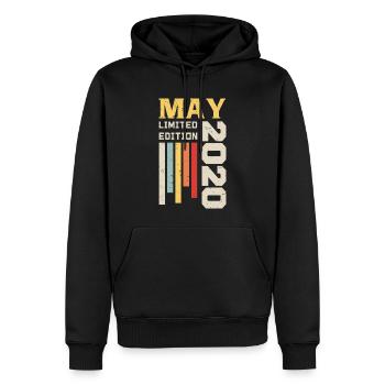 Mai 2020 - Geburtstagsgeschenk geboren im Mai 2020 Mai - Männer Premium Bio Hoodie - Schwarz - Vorne - Nico (187cm)