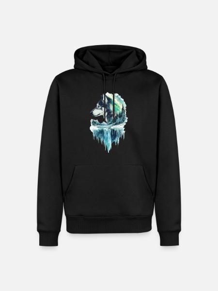 Hund - Männer Premium Bio Hoodie - Schwarz