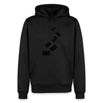 Icône de lame de rasoir Icône - Sweat à capuche Premium bio Homme - noir - Devant - Nico (187cm)