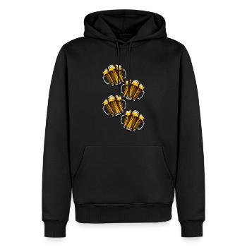 Beer Team Beer Glasses - Men’s Premium Organic Hoodie - black - Front - Nico (187cm)