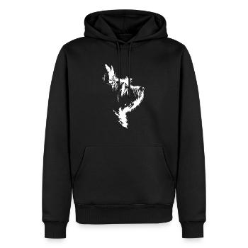 Westie Silhouette Silhouette Chiens Wilsigns - Sweat à capuche Premium bio Homme - noir - Devant - Nico (187cm)