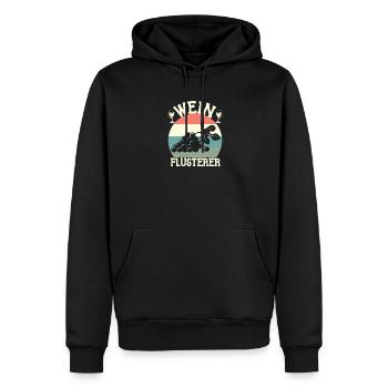 Wein Flüsterer witziges Winzer Design für Kelterer - Männer Premium Bio Hoodie - Schwarz - Vorne - Nico (187cm)