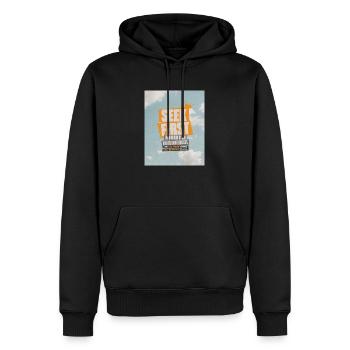 kingdom first - Sweat à capuche Premium bio Homme - noir - Devant - Nico (187cm)