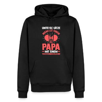 Tischtennis Papa Tischtennisspieler Geschenk - Männer Premium Bio Hoodie - Schwarz - Vorne - Nico (187cm)