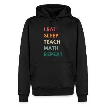 Funny Math Teacher Quote | Maths Teacher Joke - Men’s Premium Organic Hoodie - black - Front - Nico (187cm)
