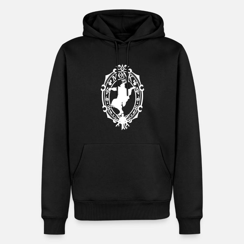 Mönch - Männer Premium Bio Hoodie - Schwarz