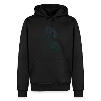 Vélo de route Cyclisme de route Vélo de route Hommes Cyclisme sur route - Sweat à capuche Premium bio Homme - noir - Devant - Nico (187cm)