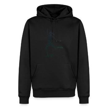 Football féminin Matchs de football - Sweat à capuche Premium bio Homme - noir - Devant - Nico (187cm)