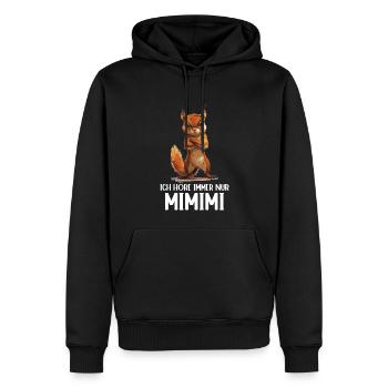 Eichhörnchen Baumhörnchen Ich höre immer Mimimi - Männer Premium Bio Hoodie - Schwarz - Vorne - Nico (187cm)