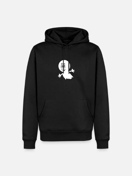 Gespenst - Männer Premium Bio Hoodie - Schwarz