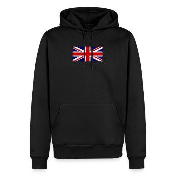 Großbritannien Flagge Vintage - Männer Premium Bio Hoodie - Schwarz - Vorne - Nico (187cm)