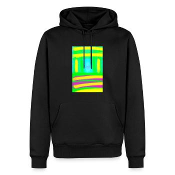 Project Capture 80 - Männer Premium Bio Hoodie - Schwarz - Vorne - Nico (187cm)