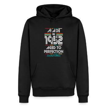 70th Birthday - Made in 1952 - Men’s Premium Organic Hoodie - black - Front - Nico (187cm)