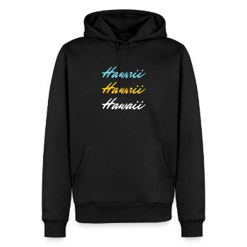 Hawaï coloré - Sweat à capuche Premium bio Homme - noir - Devant - Nico (187cm)