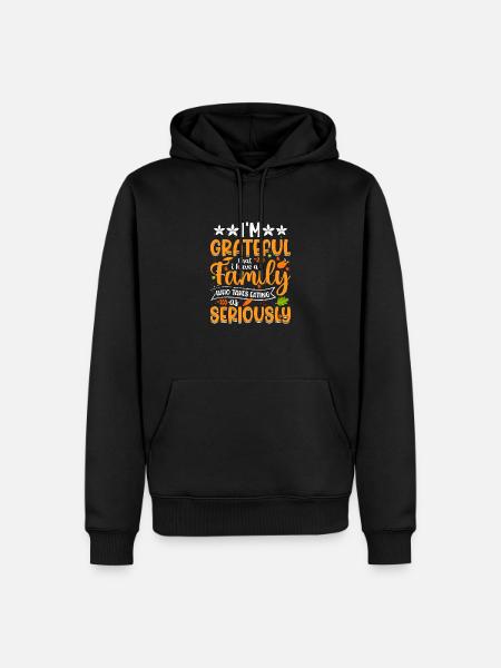 Famous quotes about Thanksgiving - Men’s Premium Organic Hoodie - black