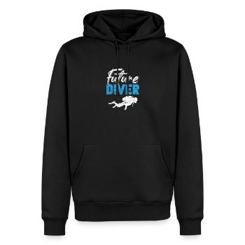 Tauchen Diving Vintage Underwater Sprüche - Männer Premium Bio Hoodie - Schwarz - Vorne - Nico (187cm)