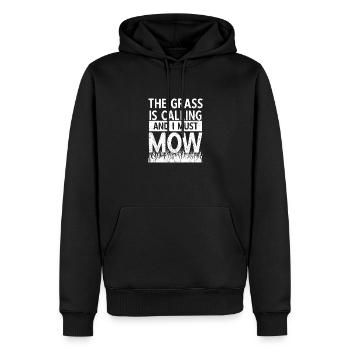 Rasenmäher Rasenpflege Vintage Lawnmower Sprüche - Männer Premium Bio Hoodie - Schwarz - Vorne - Nico (187cm)