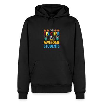 Lehrer Schulalltag Vintage Bildung Unterricht - Männer Premium Bio Hoodie - Schwarz - Vorne - Nico (187cm)