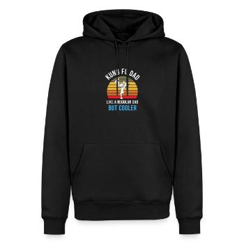 Kung Fu Shaolin Vintage Kampfkunst Sprüche - Männer Premium Bio Hoodie - Schwarz - Vorne - Nico (187cm)