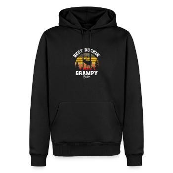 Deer Hunting Hirschjagd Vintage Sprüche - Männer Premium Bio Hoodie - Schwarz - Vorne - Nico (187cm)